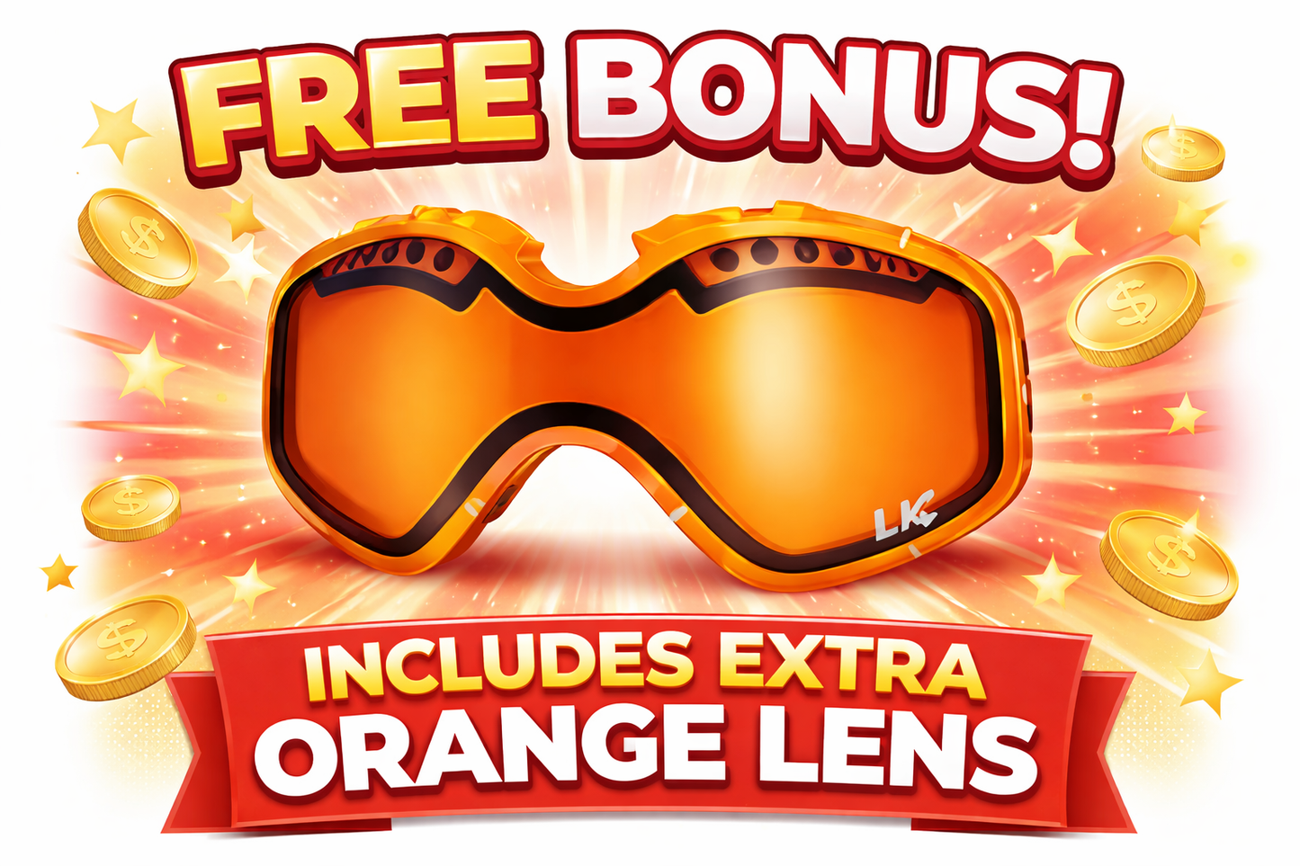Free extra goggle lens